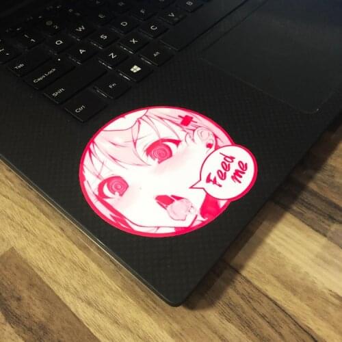 Car Styling Decals Classic Cartoon Anime Girl Feed Me Motorcycle Tail Oil Tank Computer Case Decorate Sticker Applique