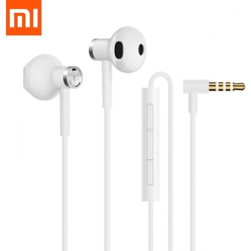 Global Version Xiaomi Dual Driver Earphones 3.5mm Plug Half In-Ear Wired Control Earphone For MI 9 CC9 Poco F2 Pro Redmi Note 9