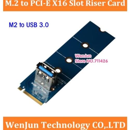 NGFF M.2 to PCI-E X16 Slot Riser Card M2 to USB 3.0 Pcie Adapter Extension Cable IDE/ PCI-E 6pin Multiplier 50pcs sent by DHL