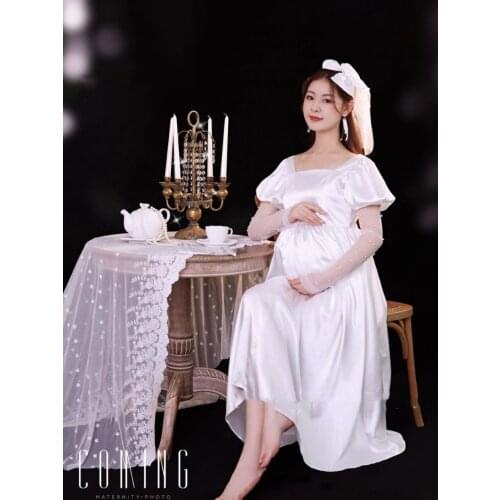 New Shoulderless Maternity Dresses Long Women Pregnancy Photography Prop Maxi Maternity Gown Dress For Pregnant Photo Shoot