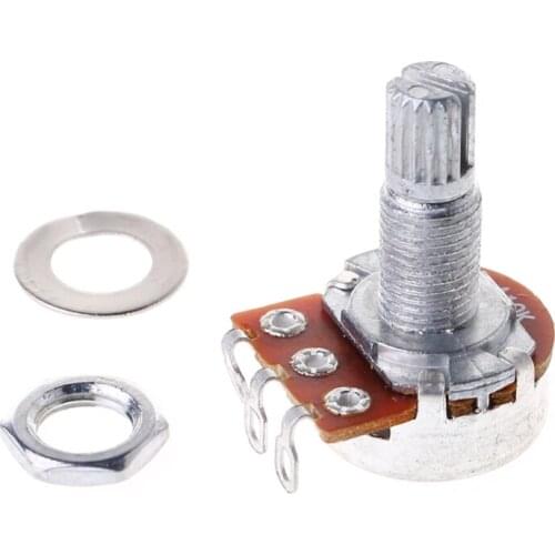 A10K Potentiometer Splined Pot Electric Guitar Bass Effect Amp Tone Volume 18mm Shaft Parts N1HF