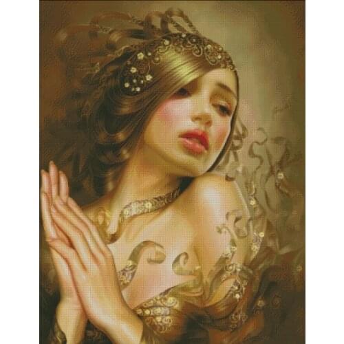 Princess Sexy goddess Portrait Arts Needlework Embroidery DIY Cross Stitch Kits Crafts 14CT Unprinted Home Decor Handmade