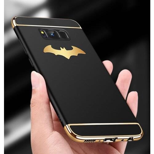 3 in 1 Plating PC Bat Shockproof Case For Samsung Galaxy Note 10 9 8 S8 S9 S10 Plus S10e iPhone XS Max X 8 7 6S Plus Cover Cases