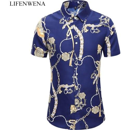 LIFENWENNA 6XL 7XL Shirt Men Summer New Fashion Personality Print Short Sleeve Shirts Male Casual Plus Size Beach Hawaiian Shirt