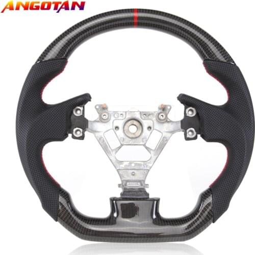 Sports Car Steering Wheel for Infinit G37 Carbon Fiber Perforated Real Leather Wheel