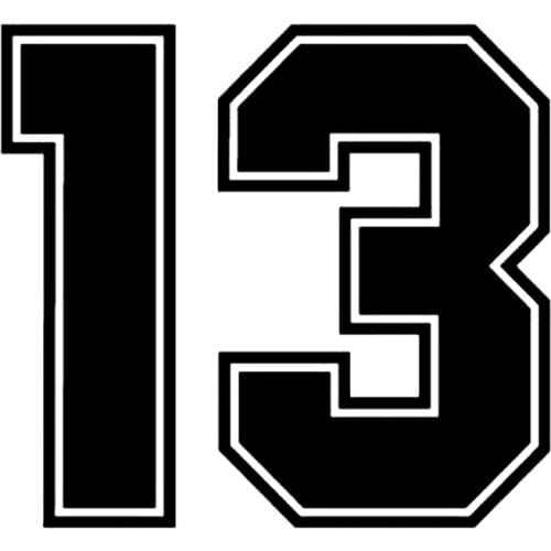 S51675# Various Sizes/Colors Car Stickers Vinyl Decal Number 13 Motorcycle Decorative Accessories Creative