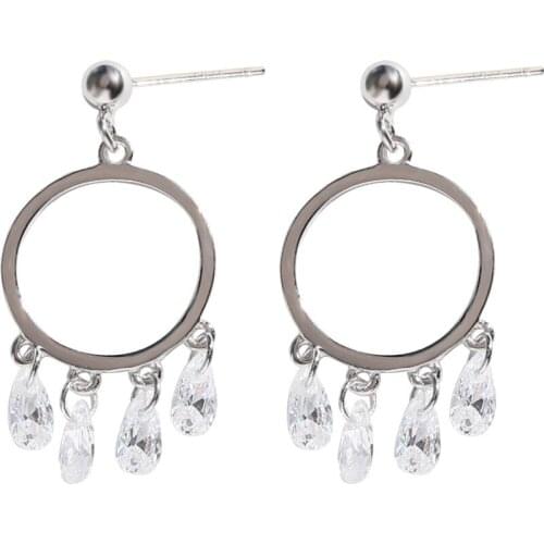 925 Sterling Silver Earrings Tassel Earrings For Women Fashion Korean Stud Earrings New Trend Personality Lady Fashion Jewelry