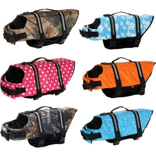 Owlwin Dog Life Jacket Pet Saver Life Vest Swimming Preserver Dog Puppy Swimwear Surfing Swimming Vest Reflective Stripes