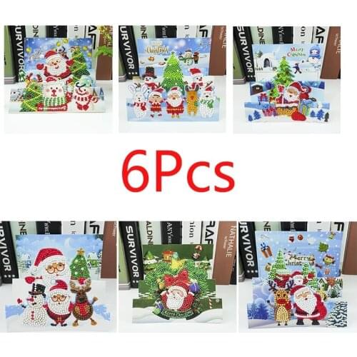 Three-dimensional Mosaic Greeting Card Christmas Birthday Halloween Diamond Painting Kit Embroidery Birthday Gift Home
