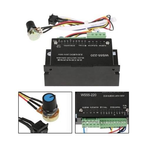 WS55-220 DC 48V 500W CNC Brushless Spindle BLDC Motor Driver