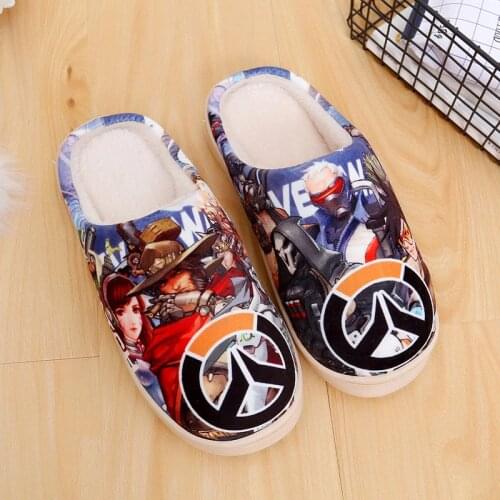 Japanese Anime Shoes Winter Warm Plush Men Women Shoes Home Slippers free shipping