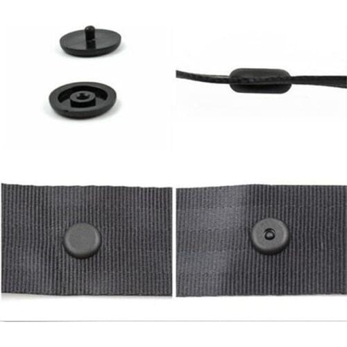 10pcs Universal Car Safety Seat Belt Stopper Buckle Button Fastener Safety Black Seatbelt Stop Button Car Part