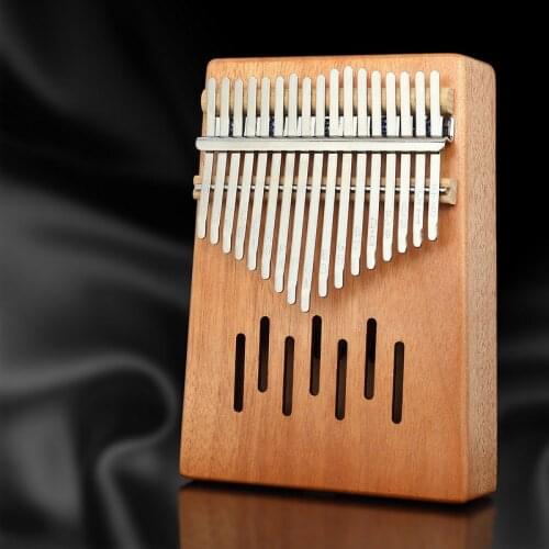 17 Keys Kalimba African Solid Candy Color Thumb Piano Climba Made By Single Board Wood Mahogany Body Musical Instrument