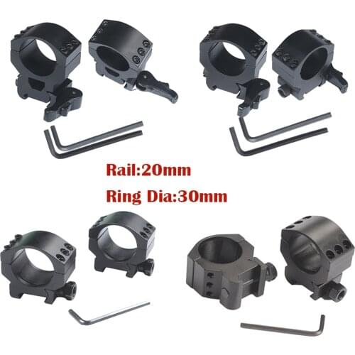 2 Pcs/Lot Heavy Duty QD Quick Release Picatinny Rail Scope Mount 6 Bolts 30mm Scope Ring Extreme Hunting Caza Accessories