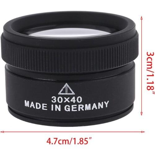 2021 New Magnifier Glass Lens Optics Loupes Portable Pocket For Jeweler Coins Stamps 30X x 40mm