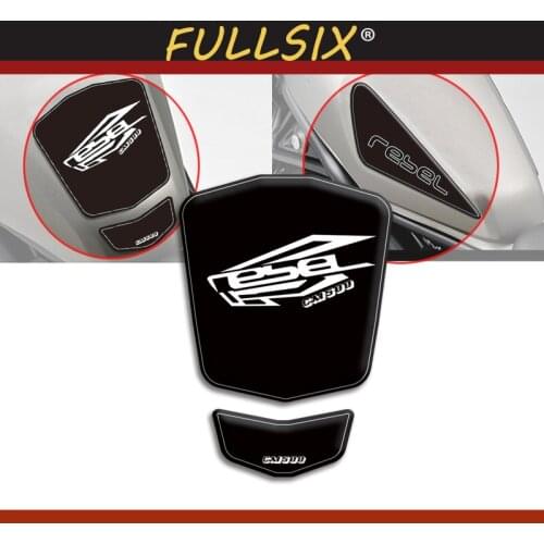 Motorcycle 3D sticker for Honda REBEL500 front fuel tank Prevent scratc fuel tank pad sticker Protector decals