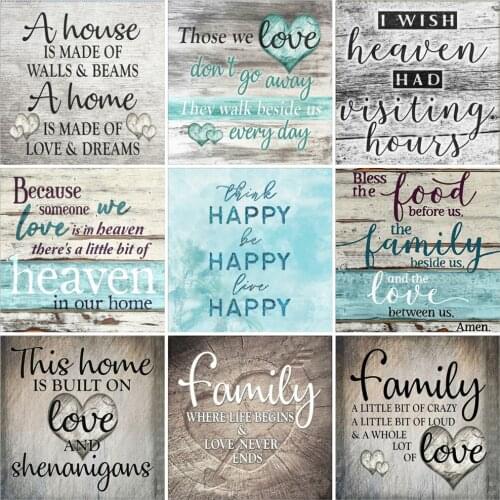 EverShine 5D DIY Diamond Mosaic Text Painting Cross Stitc Diamond Embroidery Letter Rhinestones Art Handicraft Kits Hobby Gift