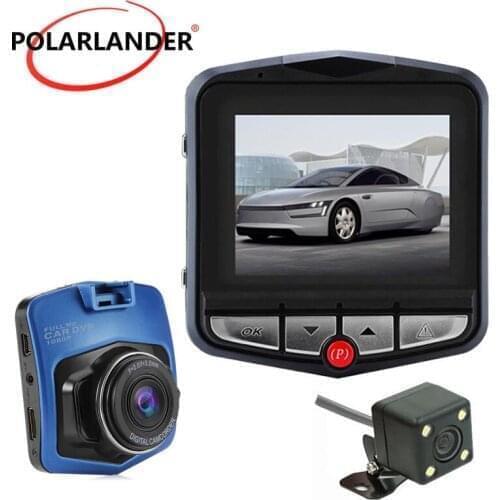 Car DVR 2.4 Inch LCD HD GT300 Dash Cam Recorder Dual Lens With Rear Camera LED Night Vision Waterproof G-Sensor Motion Detection