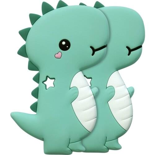Safe Baby Teethers BPA Free Silicone Toddler Teething Toys Chewing Dinosaur Teether For Teeth Silicone Chew Charms Teething Toys