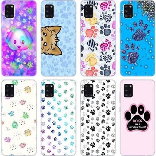 Best friends Dog Cat paw Soft Case for Samsung Galaxy A02 A10 A11 A12 A20 A20E A21 S A22 A30 A31 A32 A01 Core Silicone Cover
