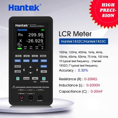 Hantek1832C/Hantek1833C Digital LCR Meter Portable Handeld Inductance Capacitance Resistance Measurement Tester Tools
