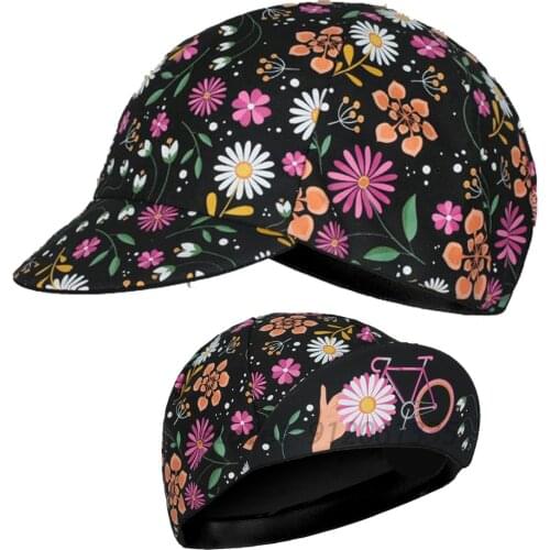 Flower Cycling Cap Men And Women Bike Wear Headdress Cycling Hat Caps Road Mountain Bike Race Headwear
