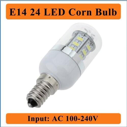 E14 24 LEDs Corn Bulb Light Input AC100-240V Corn Bulb LEDs Candle light Spotlight for living room