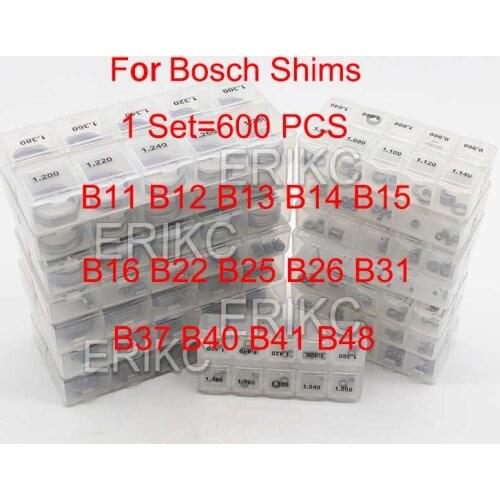 ERIKC C.Rail injection shims contain 600 pieces for Common rail injectors