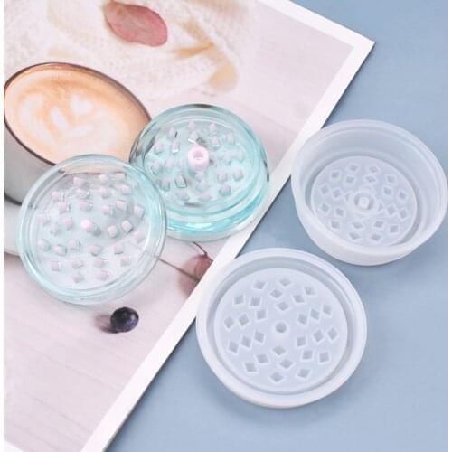DIY Herb Grinder Tobacco Shredder Epoxy Resin Molds Ashtray Tobacco Grinder Spice Mills Crusher Silicone Mold Self-made Box Tool