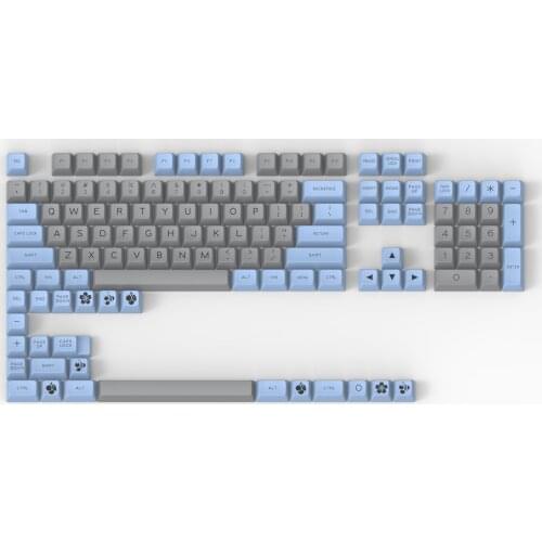 SA Profile Maxkey Keycap Doubleshot ABS Grey And Blue Keycap Set For 60% 65% 75% 80% HHKB Mechanical Keyboard