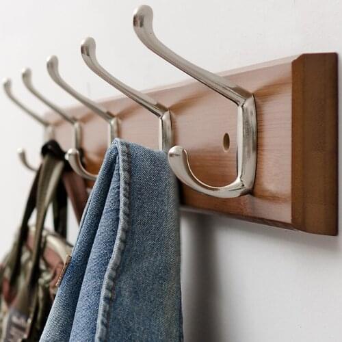 Creative Wall Coat Rack Bamboo Wood Bamboo Bathroom Bedroom Door Back Hook Wall Coat Hook Coat Rack Clothes Organizer