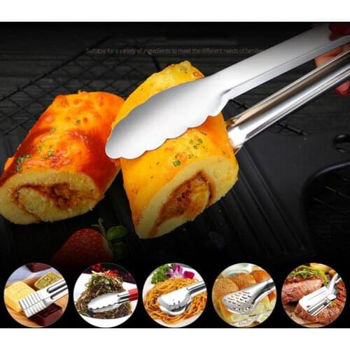 Kitchen Tools BBQ Grilling Tong Salad Serving Food Tong Stainless Steel Tongs Barbecue Cooking Locking Tong Kitchen Utensils