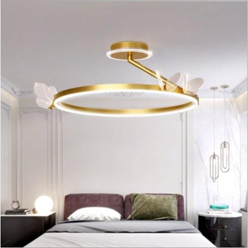 Modern butterfly chandelier LED art romantic design Cute minimalist lamp for home interior Loft Decoration kids chandelier