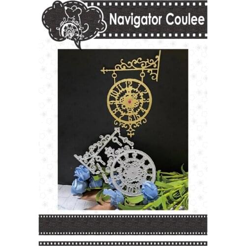 Metal cutting mold time wall clock Set die from scrapbook layered drawing Craft supplies Cut decoration Stamps and molds 2021
