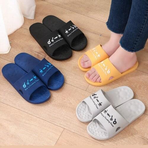 Men and Women Indoor Floor Flat Shoes Summer Non-slip Bath Home Slippers Female Slipper Comfortable