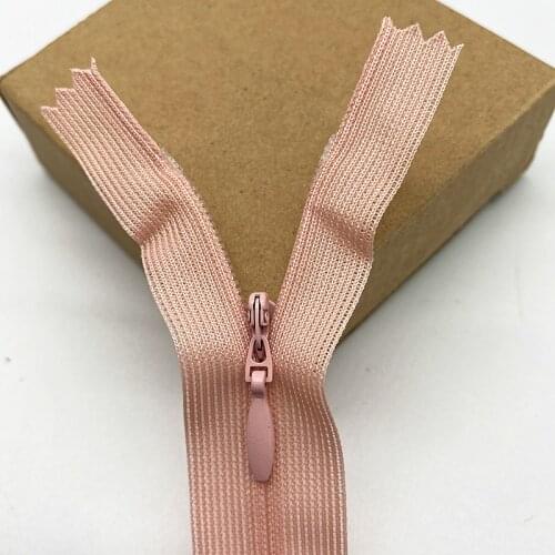 New 5pcs 25-35mm Invisible Lace Zipper Screen Side Color Invisible Zipper Nylon for Sewing Garment Accessories DIY #08