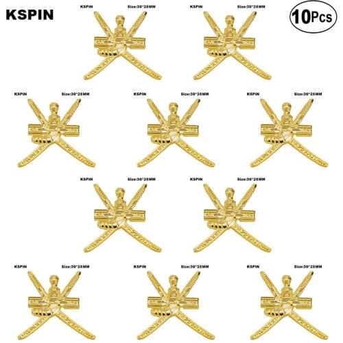 Oman Flag Brooches Lapel Pin Flag badge Brooch Pins Badges 10Pcs a Lot