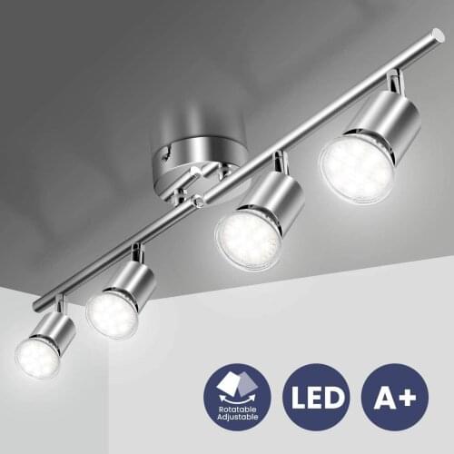 Rotatable Iron LED Ceiling Light Angle Adjustable Showcase Light GU10 Living Room LED Cabinet Spot Light 110-220V 3/4 Road