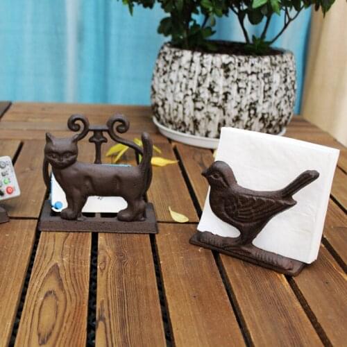 Retro Nostalgic Creative Personality Cast Iron Business Card Holder Memo Folder Office Decoration