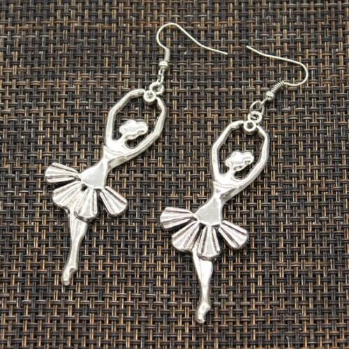 New Fashion Handmade Ballet Dancer Girl Pendants DIY Earrings For Women Party
