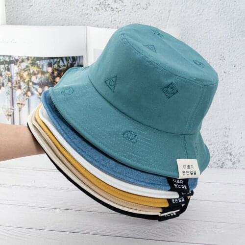 Hat Fisherman Hat Korean Fashion Multi-smiling Face Korean Patch Sunhat Student Street Outdoor Sunscreen Basin Hat