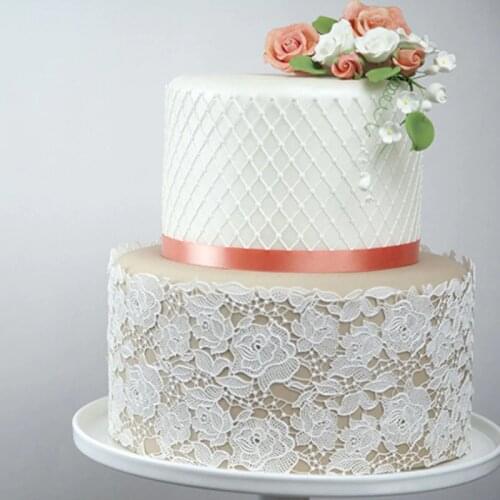 Rose Silicone Mold Lace Mat Fondant Mould Cake Decorating Tool Chocolate, Gumpastes Mold, Sugarcraft Kitchen Accessories