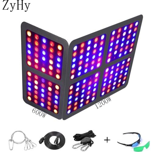 LED Plant grow Light 600W 900W 1200W Full Spectrum Double Switch For Greenhouse Hydroponic Indoor Plants Vegetables phyto lamp