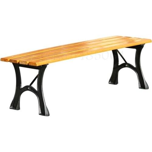 Outdoor Park Chair Leisure Courtyard Outdoor Wrought Iron Table And Chair Moisture-proof Wood Back Chair Solid Wood Bench
