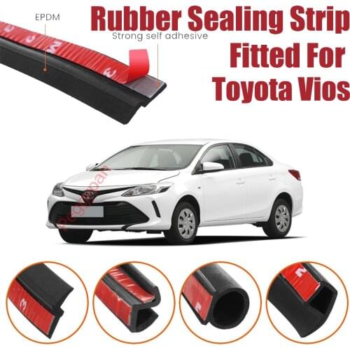 Door Seal Strip Kit Self Adhesive Window Engine Cover Soundproof Rubber Weather Draft Wind Noise Reduction For Toyota Vios