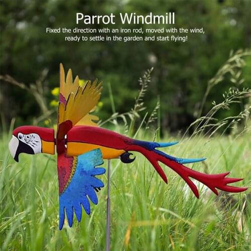 Whirligig-Asuka Series Windmill Whirly Parrots Garden Lawn Decoration Courtyard Farm Yard Animal Decorative Stakes Wind Spinners