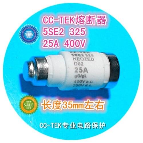 Replace an ETI 25 a fuse CC - TEK 5 se2325 400 v, 400 v 25 a gG gL molten core