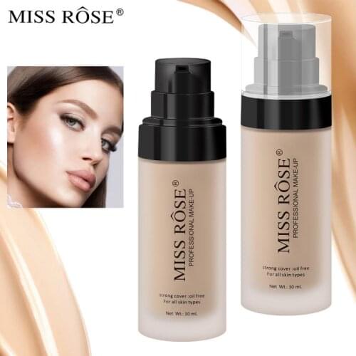 Liquid Foundation Full Cover Waterproof Oil-control Easy To Wear Soft Face Makeup Professional Concealing Cosmetics Maquiagem