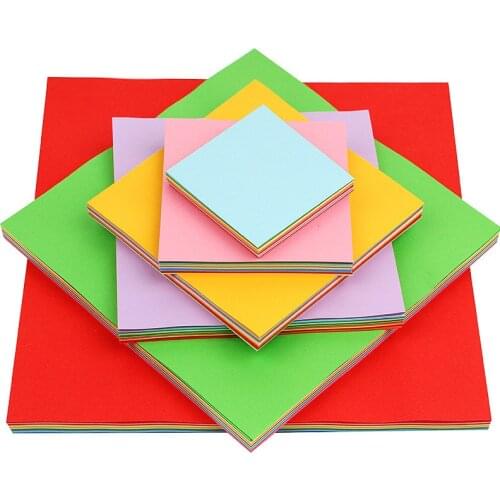 100 sheets/set Square colored paper Childrens origami handmade paper Kindergarten kids baby paper-cut material craft toys
