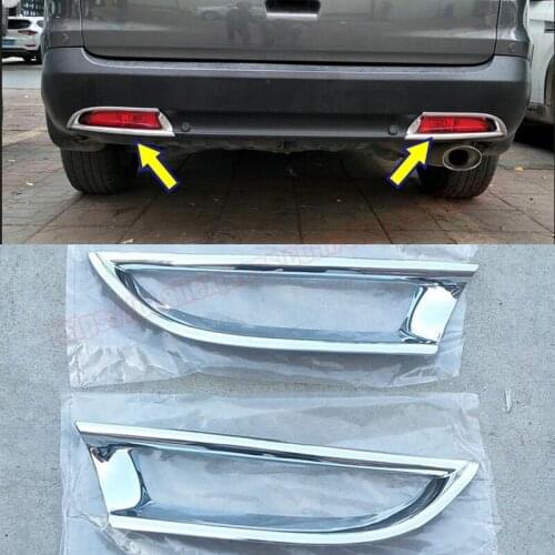 2PCS ABS Chrome Rear Fog Light Lamp Cover Trim For Honda CRV CR-V 2012 2013 2014